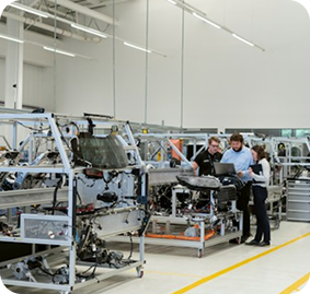 Smart Connected Manufacturing Interface with HUD Holographic telemetry